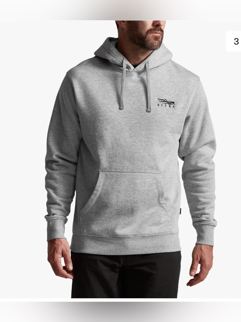 Sitka Gear Icon Classic Pullover Hoodie Gray Sz XXL Embroidery Hunting